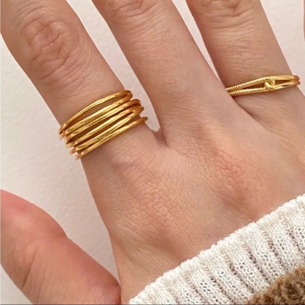Unique Gold or 925 Sterling Silver Wrap Resizable Ring - Picture 1 of 7